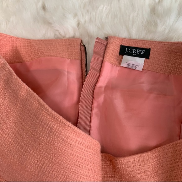 J CREW CORAL PINK COTTON MINI SKIRT CASUAL COCKTAIL SKIRT - Picture 2 of 13